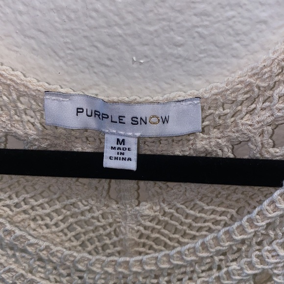 Purple Snow Crochet Floral Dress - Picture 4 of 6